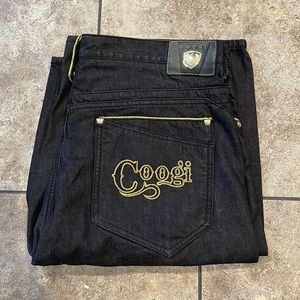 Coogi hip-hop, streetwear, cargo, baggy, dark wash shorts, size 42 NWOT